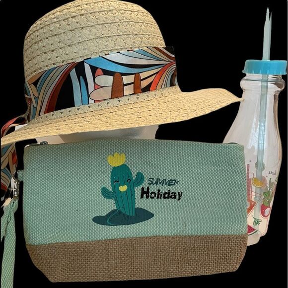 4 PIECE BEACH RETREAT, SUMMER HAT - Picture 2 of 8